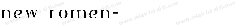 new romen字体转换